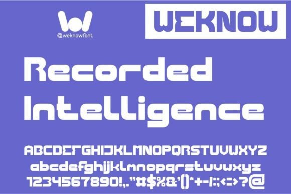 Recorded Intelligence: A Display Font for Modern Branding